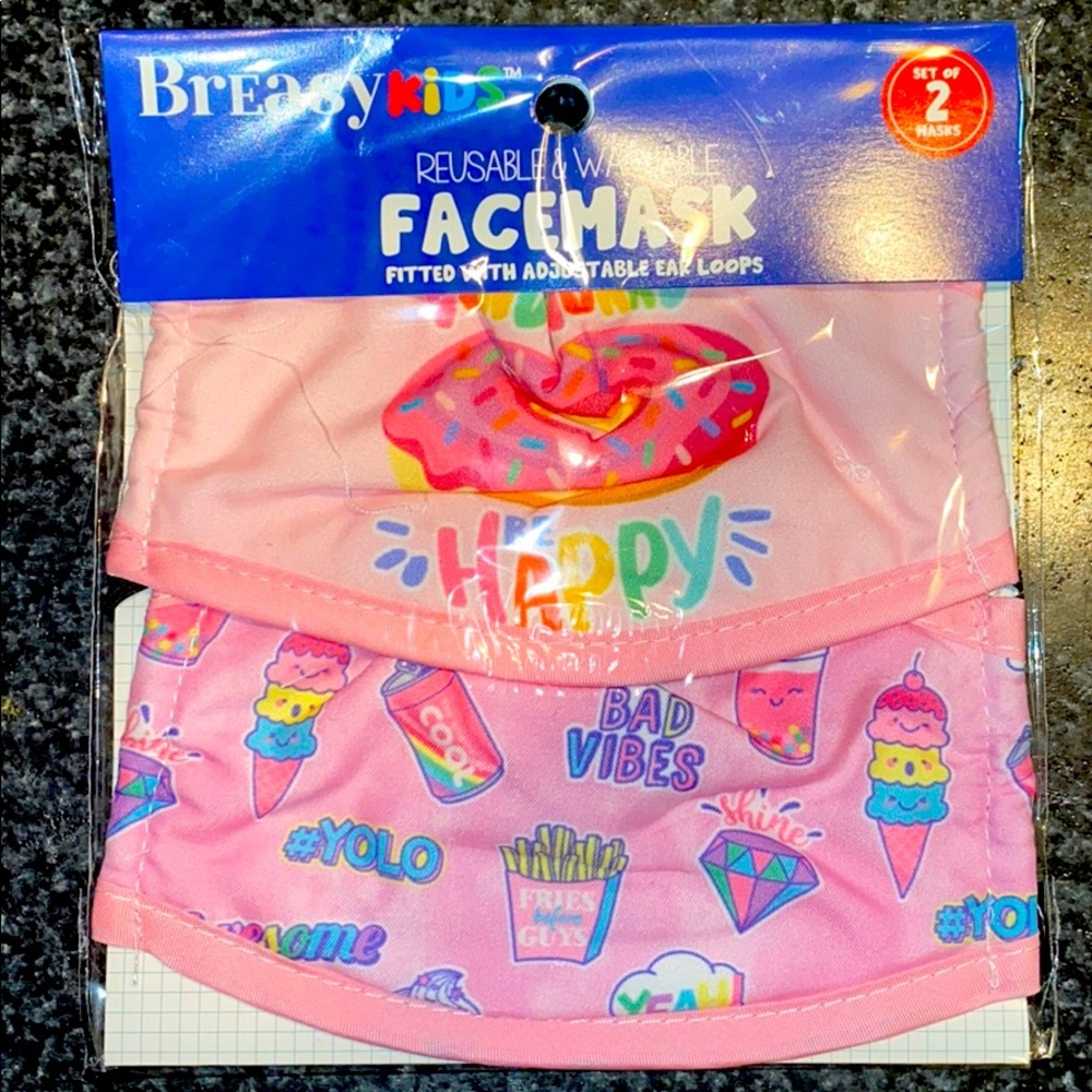 BOGO NEW KIDS WASHABLE FACE MASKS